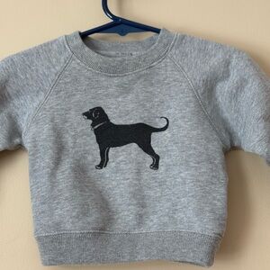 The Black Dog Gray Sweatshirt with Black Dog Silhouette